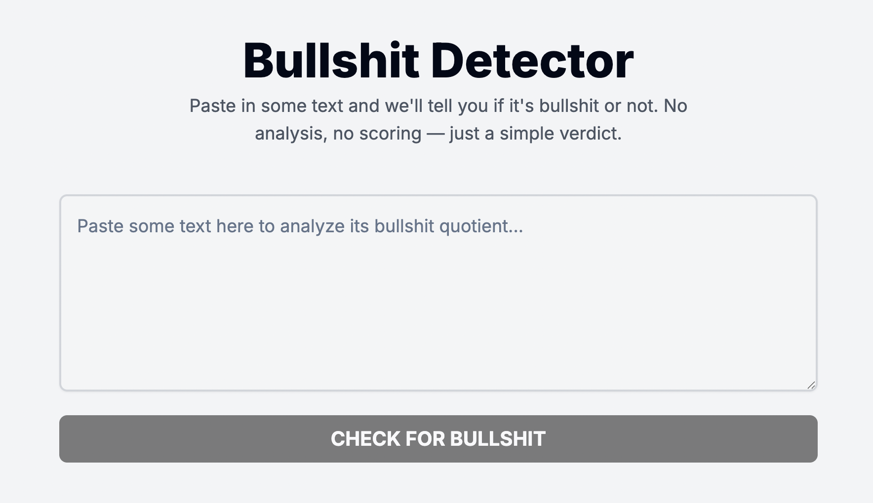 Bullshit Detector